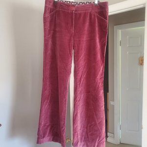 Boden dark mauve velvet pants, size UK16/US12